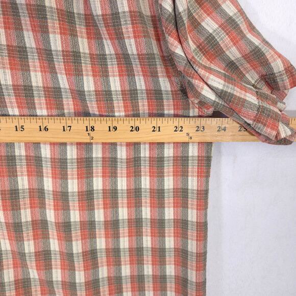 Tommy Bahama Shirt Mens XL Red Gray Plaid 100% Silk Short Sleeve Button Up - Picture 4 of 7